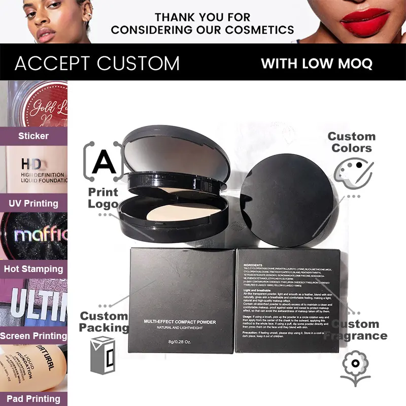 Custom Logo Setting Powder for Face Vegan 24 Hours Longwear Pressed Setting Powder Private Label Pressed Powder