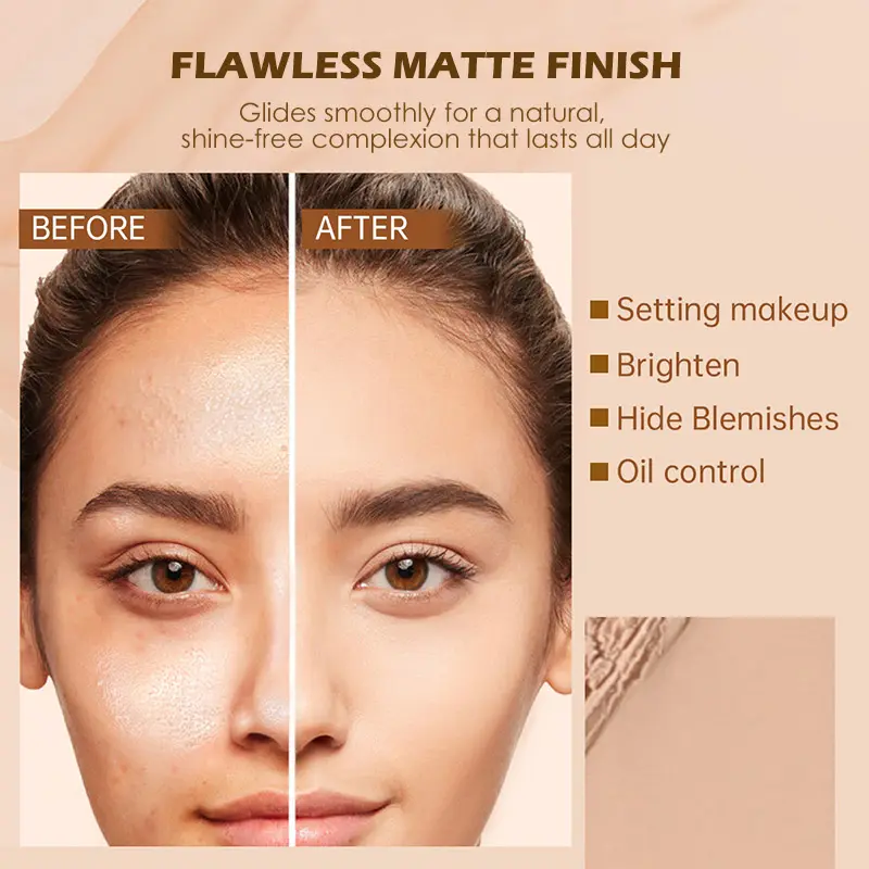 Oil Control Long Lasting Face Compact Powderl Setting Powder Long Lasting for All Skin New Design Wholesale Setting Powder