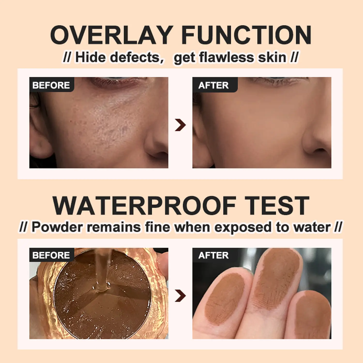 Custom Logo Cosmetics Suppliers Makeup Pressed Powders Face Powder Full Coverage Compact Powder
