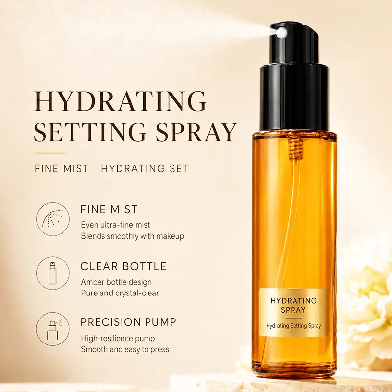Custom Liquid Makeup Setting Spray OEM Private Label Fine-Mist Hydrating Long-Lasting Waterproof Sensitive Skin