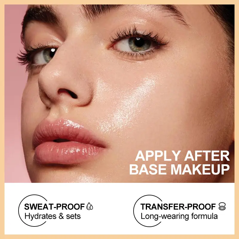 Professional Liquid Makeup Setting Spray 30ml Private Label Oil Control Waterproof Long-Lasting Non-Comedogenic Face Makeup