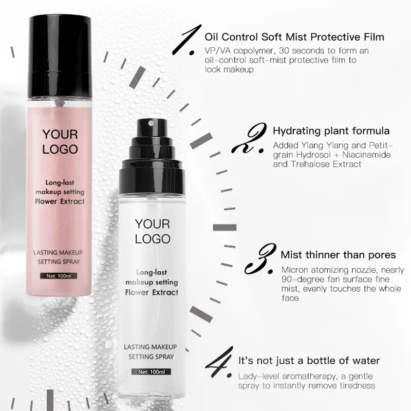 Private Label Long Lasting Waterproof Setting Spray Makeup Makeup Fixing Spray