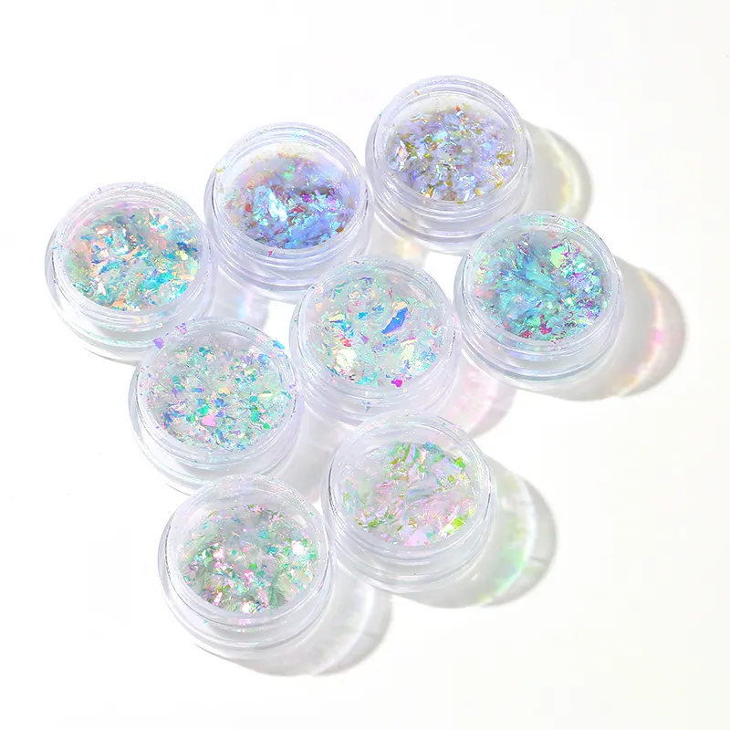 Chameleon Radiant Holographic Flakes Duo Chrome Eyeshadow Pigment Multichrome Eye Shadow with Shimmer Metallic Luminous Finish