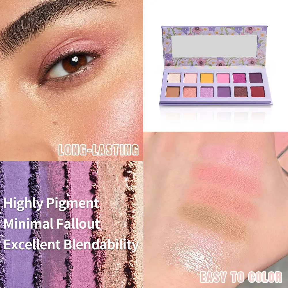 Professional Custom Matte High Pigment Shimmer Matte Long Lasting NO Brand Private Label Makeup Eyeshadow 8 Colors