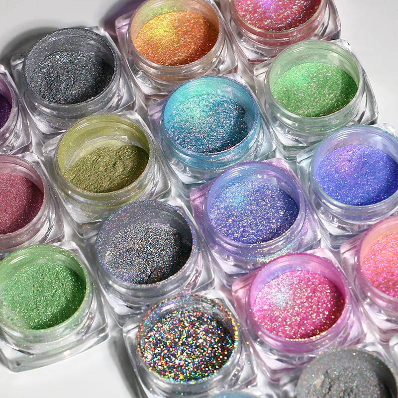 Eye Shadow Metallic Shimmer Finish Chemical Pastel Duochrome Multichrome Chameleon Chrome Mica Powder Wet