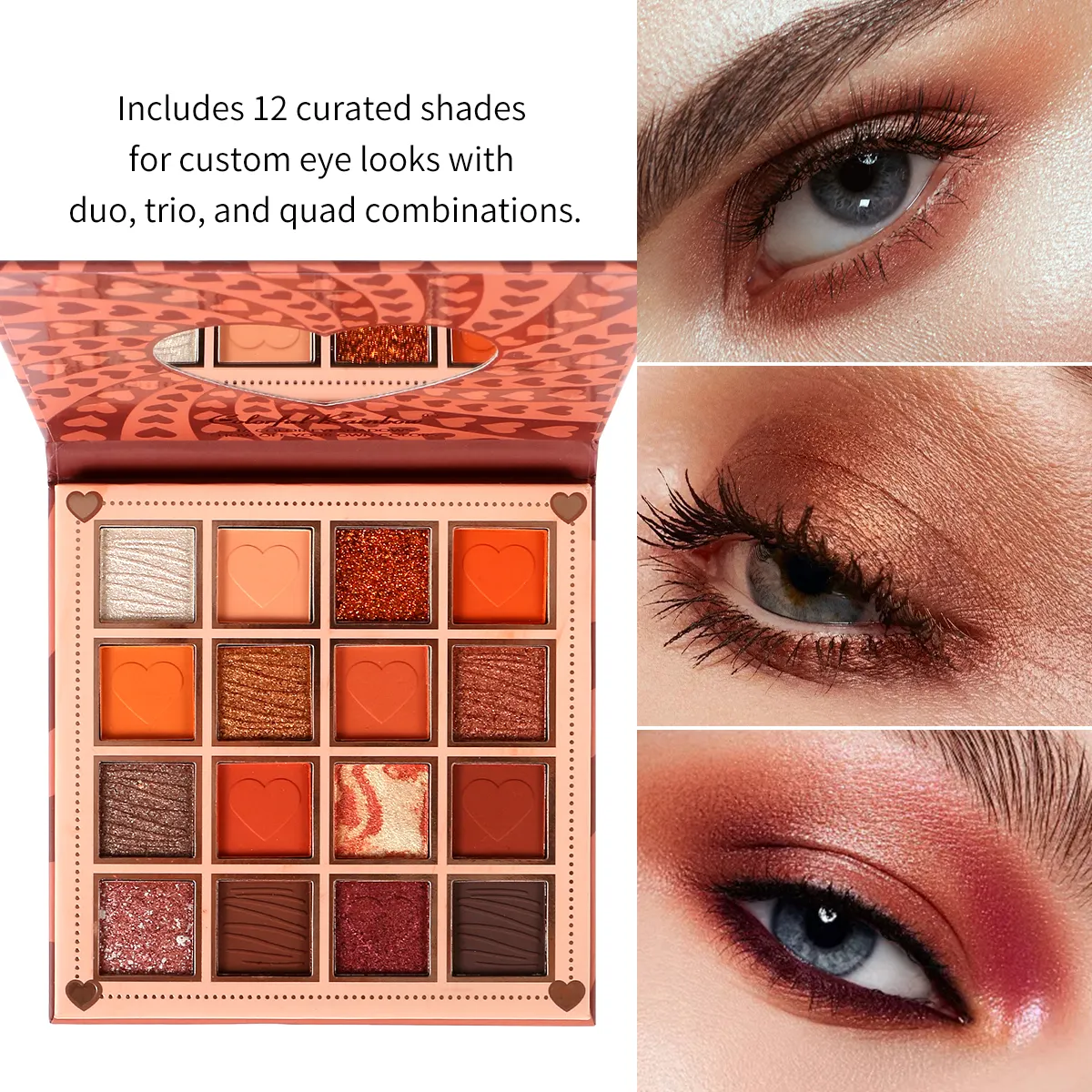 Professional 16 Color Shimmer Glitter Eye Makeup in Stock Eye Shadow High Pigment Eyeshadow Palette