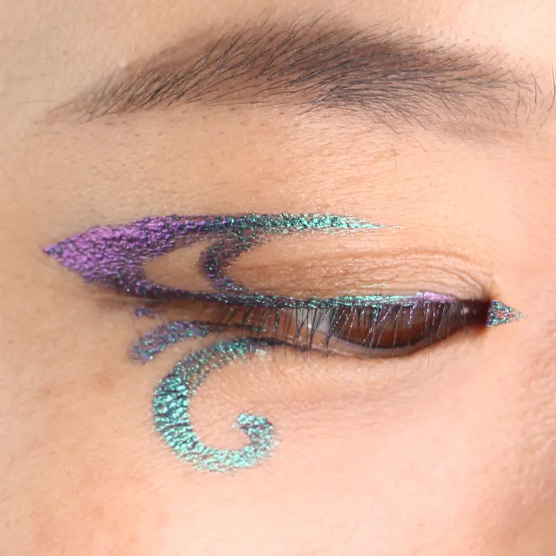 Water-Activated Multichrome Duochrome Chameleon Pigment Gel Eyeliner Chemical Eye Makeup