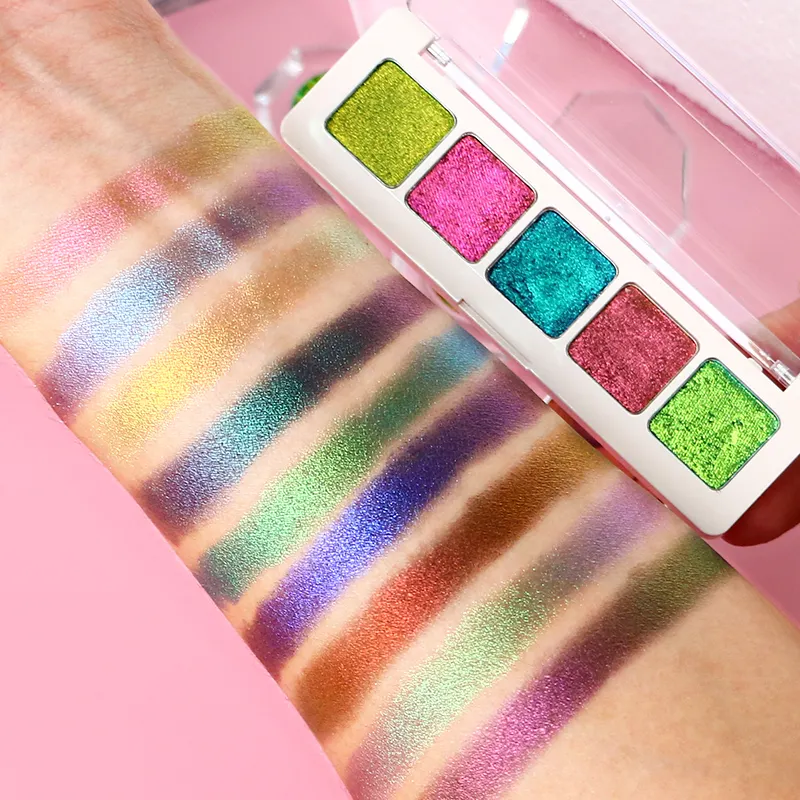 wholesale Shimmer Multichrome Duochrome Pressed chameleon Eyeshadow Palette