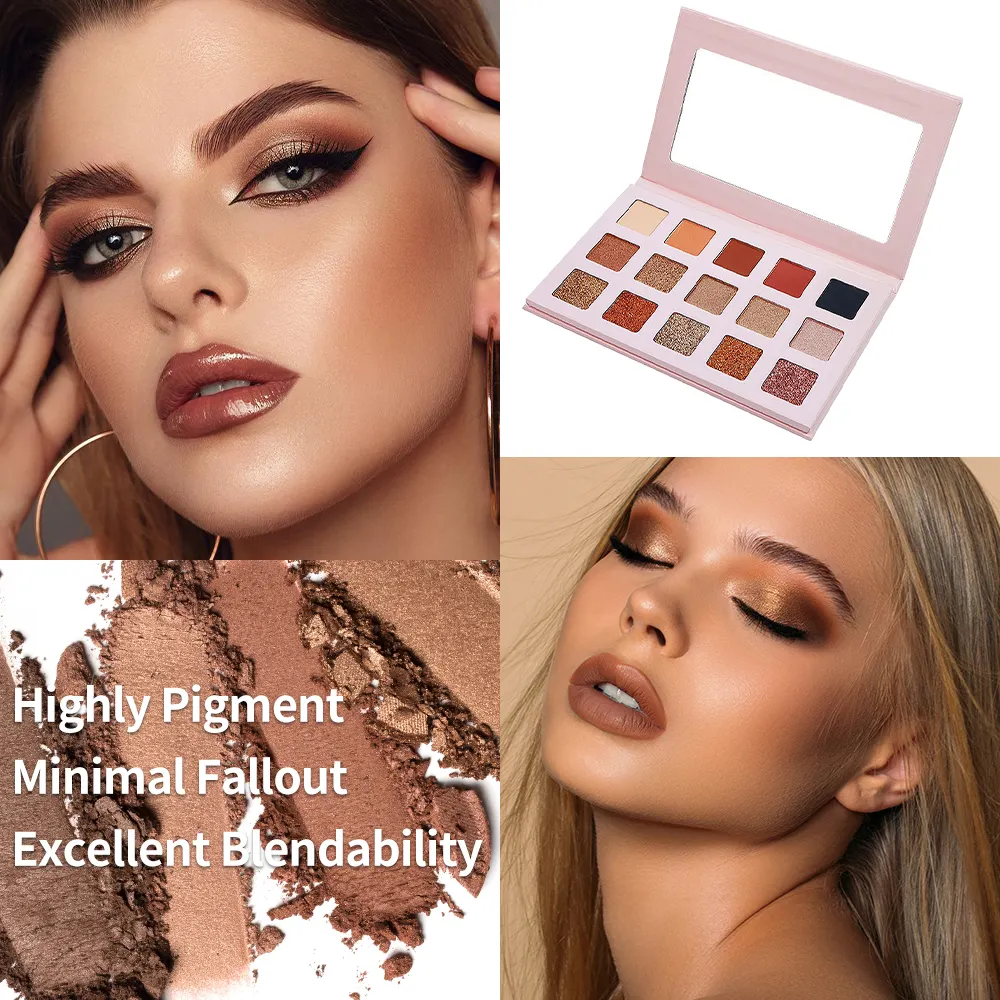 Factory High Quality Makeup Custom Logo High Pigment Eyeshadow Palette Low Moq Matte Eyeshadow Palette Private Label