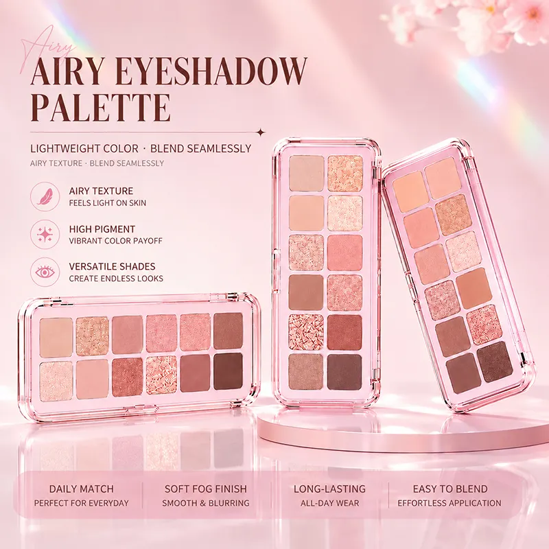 Custom Eyeshadow Palette OEM Cosmetics High-end Brand Contract Manufacturer 12-color Matte Eyeshadow Palette Private Label detail