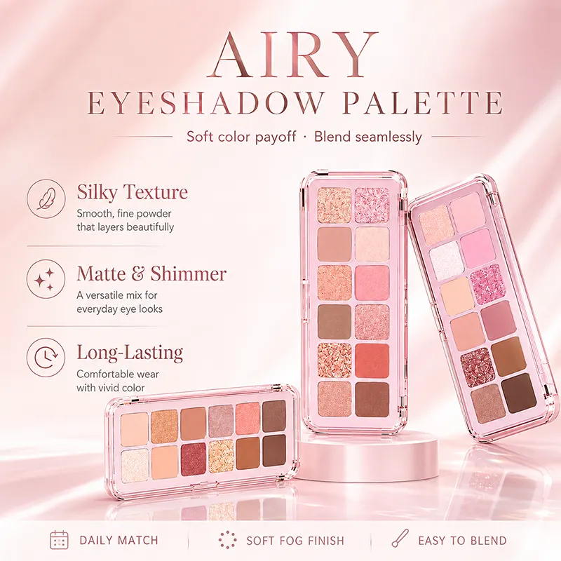 Custom Eyeshadow Palette OEM Cosmetics High-end Brand Contract Manufacturer 12-color Matte Eyeshadow Palette Private Label