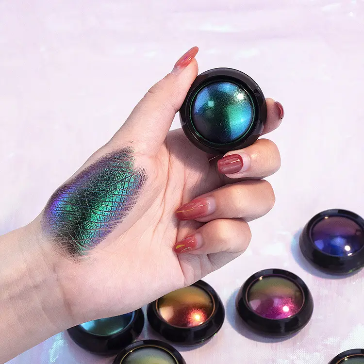 Private Label Luminous Glitter Eyeshadow Palette Powder Custom Logo Waterproof Long Lasting Chameleon Eye Shadow Makeup