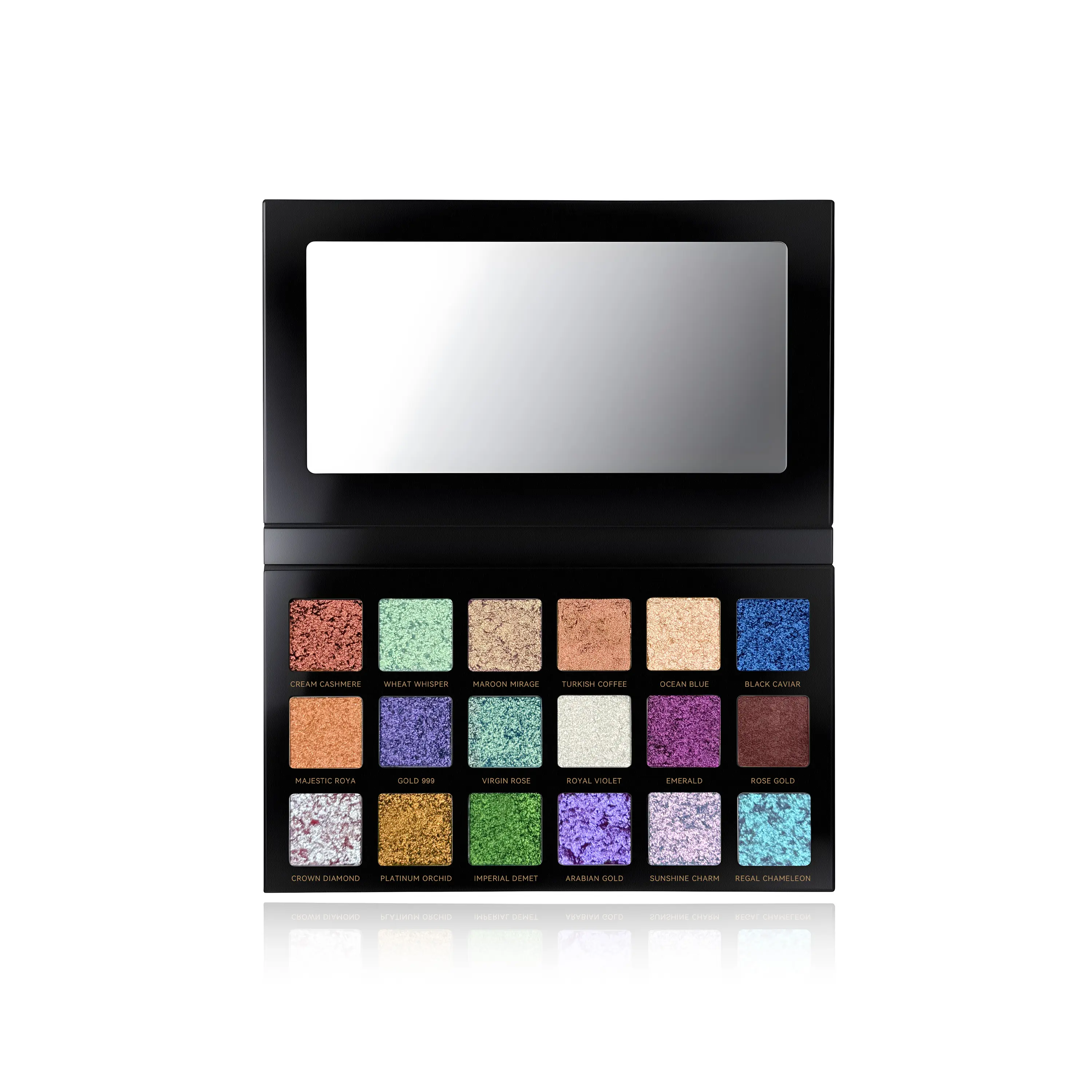 Custom Eyeshadow Palette OEM Chameleon Eyeshadow Waterproof Long Lasting Luxury 18 Colour Multi Chrome Eyeshadow Private Label