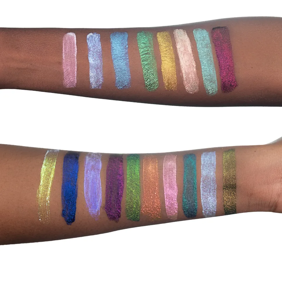 Chameleon Glitter Vegan Pigment DuoChrome Eyeshadow Private Label OEM ODM Duochrome Powder Shimmer Metallic Waterproof Long