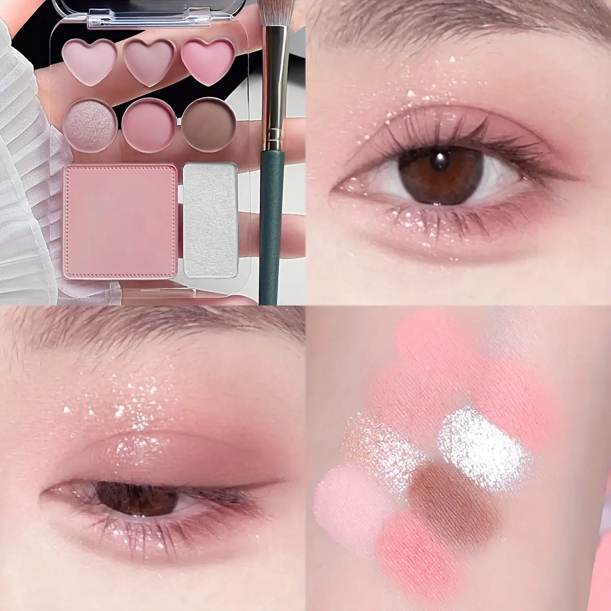 8 Colors Love Powder Eyeshadow Palette OEM Makeup Highly Pigmented Waterproof Long Lasting Matte Private Label