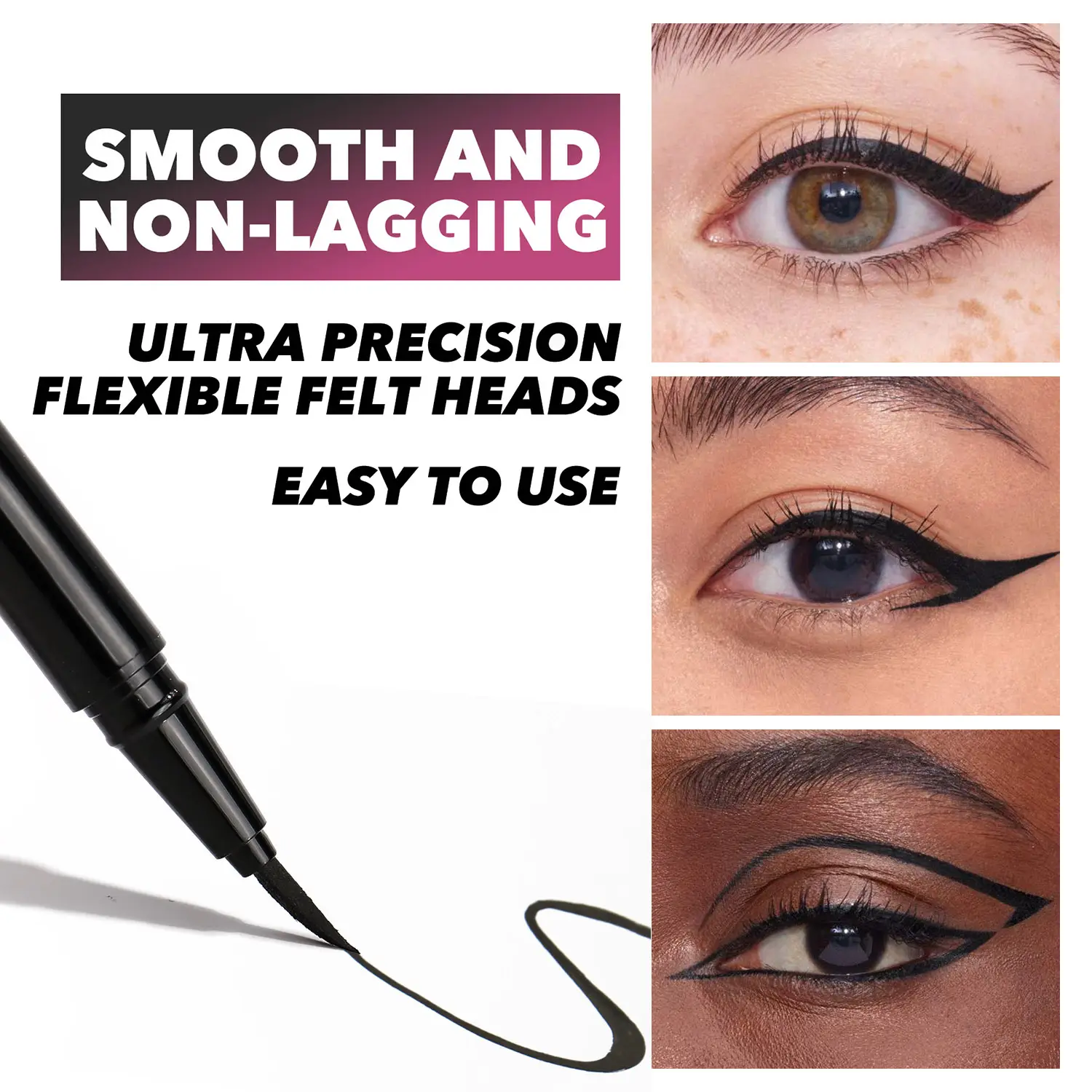 Wholesale Waterproof 24 Hours Long Lasting Quick Drying Smudge Proof Sweatproof Rich Black Very Liquid Eyeliner