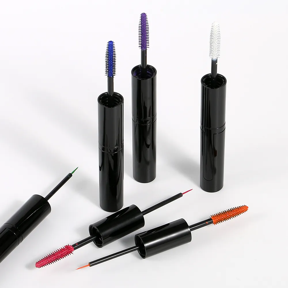 Private Label Long Lasting Colored Mascara Waterproof Natural Colors 2 in 1 Liquid Eyeliner Mascara