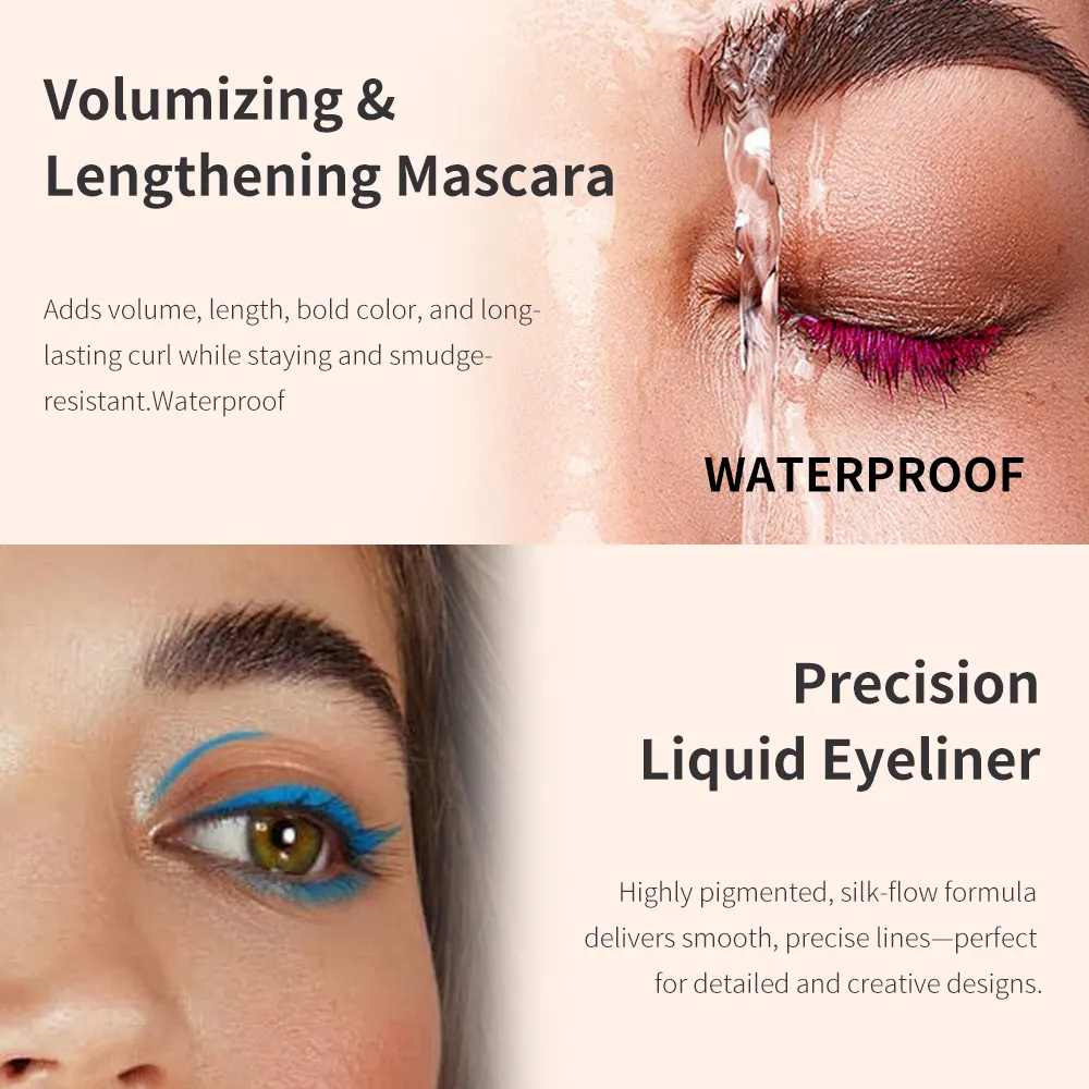 Custom Logo Private Label High Pigment 2-in-1 Matte Long Lasting Wholesale Custom 2 in 1 Eyeliner Pencil
