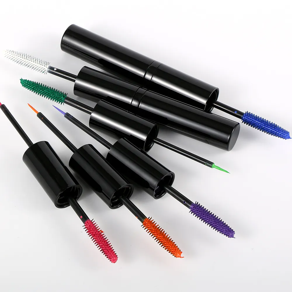 Hot Selling Private Label High Quality Colorful Eyeliner Liquid 6 Colors Colorful Eyeliner Neon 2 In1 Mascara Eyeliner Pen