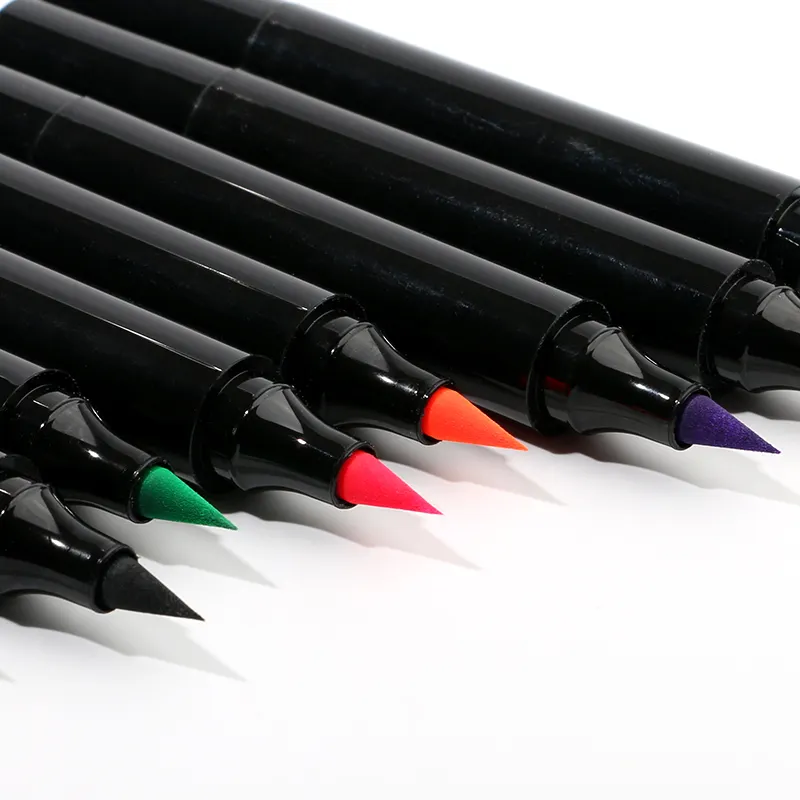 High Quality 2 in 1 UV Color Liquid Eyeliner Pen Label Multi Colored Waterproof Eye Liner Pencil Makeup Low Moq