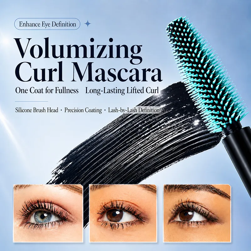 Custom Mascara OEM Brand Cosmetics Manufacturer Waterproof Long-lasting High-end Light Luxury Mascara Private Label