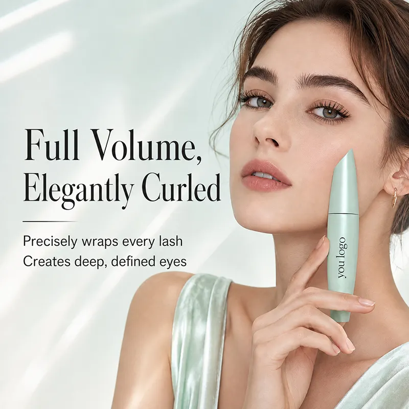Custom Mascara OEM Brand Cosmetics Manufacturer Waterproof Long-lasting High-end Light Luxury Mascara Private Label