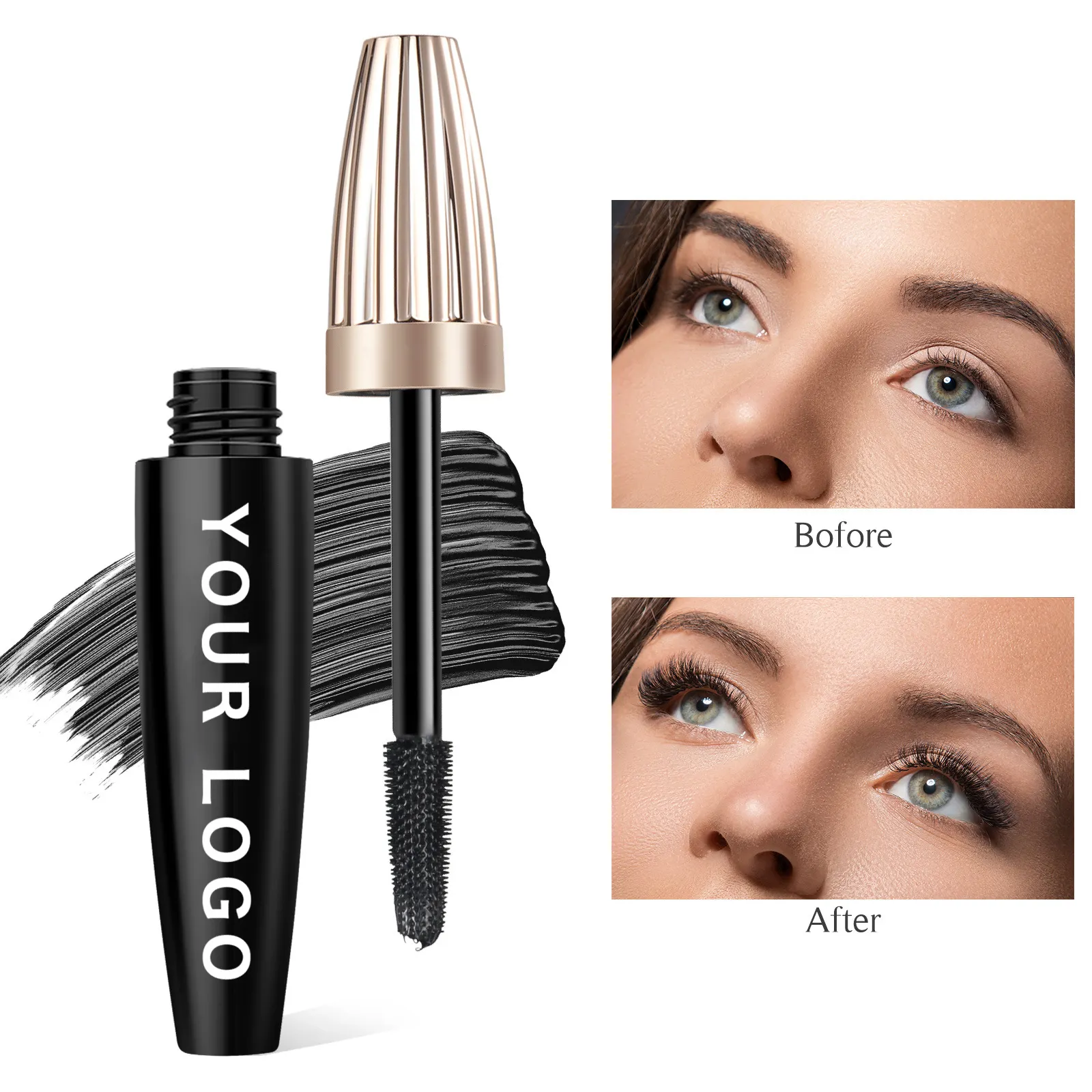 Custom Mascara Oem Makeup Factory ODM Black Slender Curl 4d Mascara Private Label