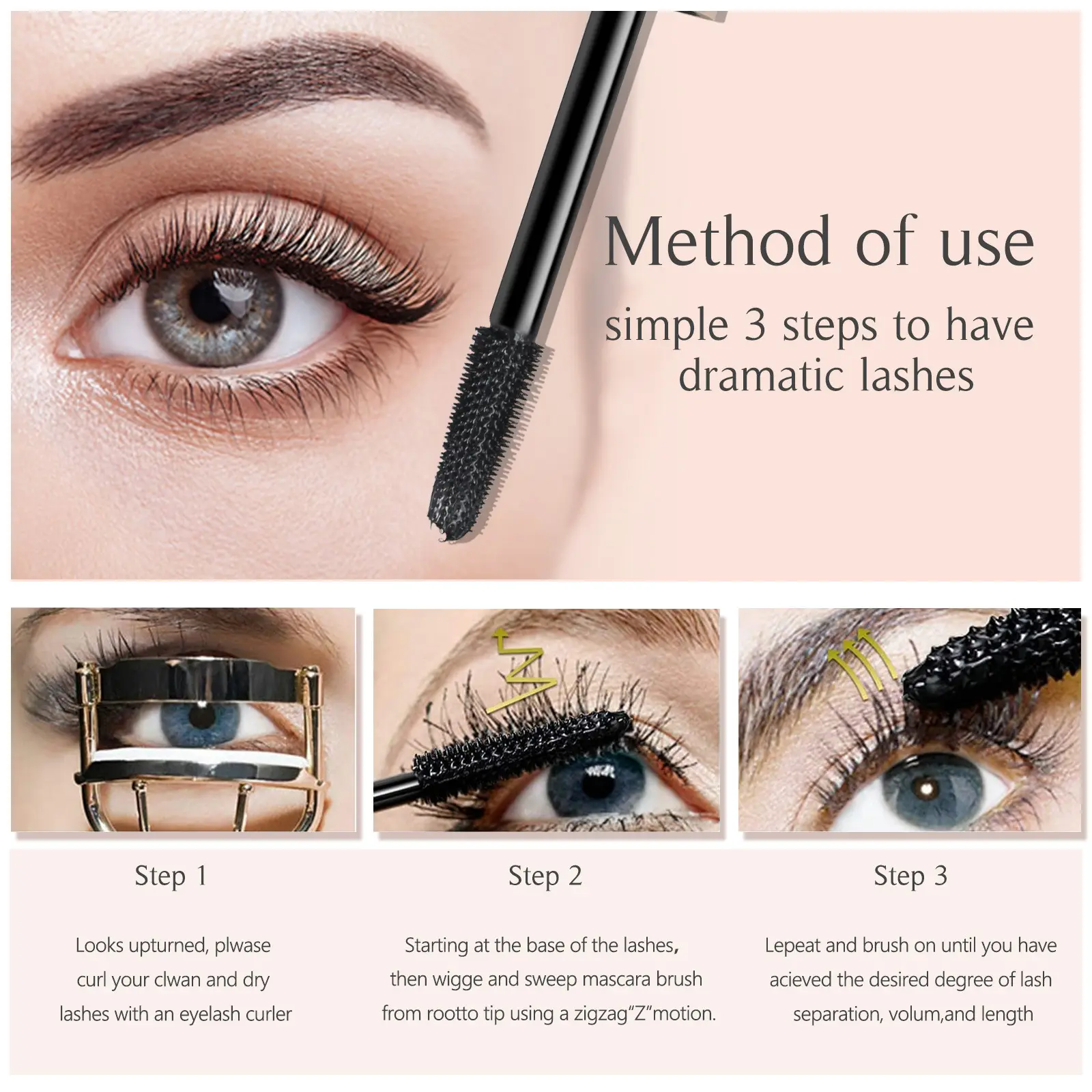Custom Mascara Oem Makeup Factory ODM Black Slender Curl 4d Mascara Private Label