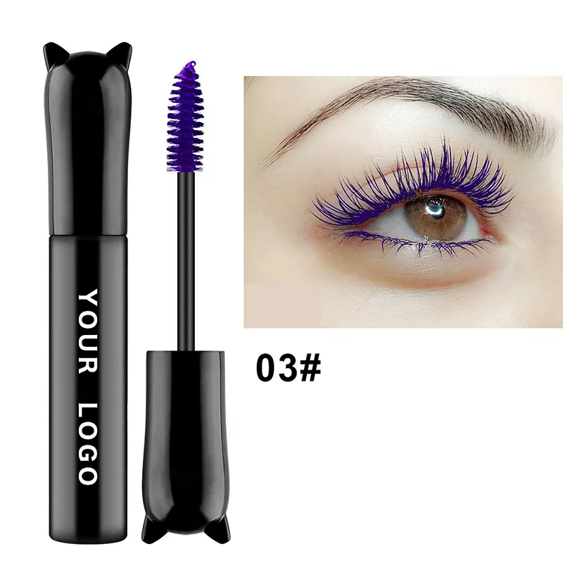 Custom Mascara Oem Cosmetics Manufacturer Blue Waterproof 4d Fiber Mascara Private Label