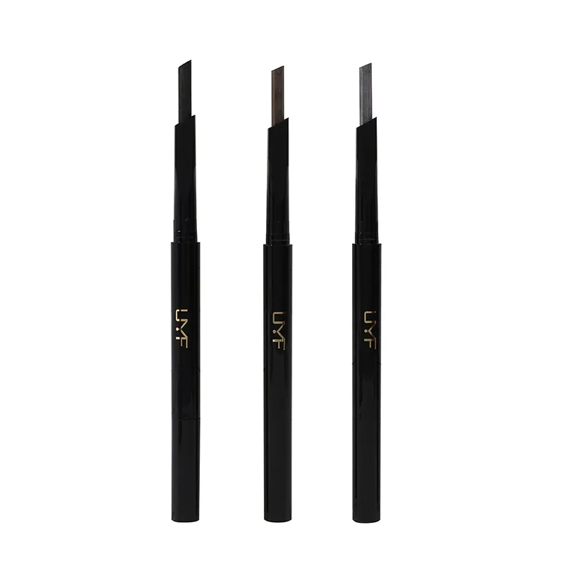3 Color Mineral Automatic Swivel Stick Double Ended Triangular Head Waterproof Long-lasting Smudge Proof Pigment Eyebrow Pencil