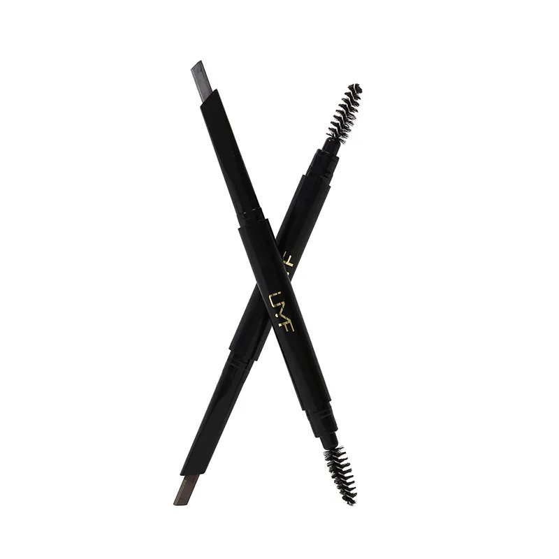 3 Color Mineral Automatic Swivel Stick Double Ended Triangular Head Waterproof Long-lasting Smudge Proof Pigment Eyebrow Pencil