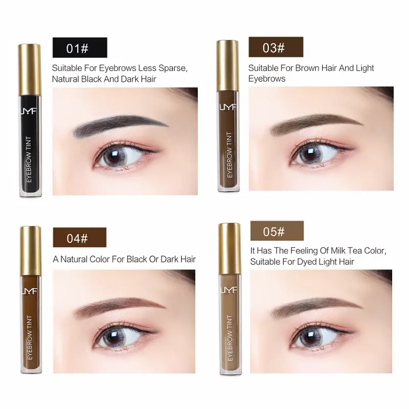 Eyebrow Gel Waterproof Tint Private Label Liquid Mineral 7 Colors 30ml Long-lasting Cosmetic Enhancer