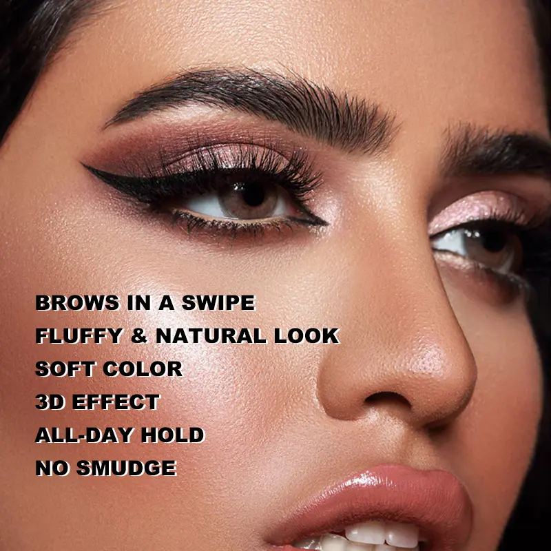 High Quality Beauty Makeup Natural Color 2 in 1 Natural Waterproof Long Lasting Eyebrow Cream