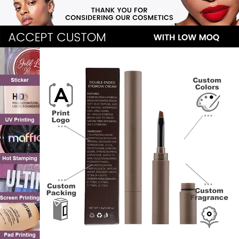 Professional High Quality Waterproof and Long Lasting Eyebrow Matte Wholesale Eyebrow Tinting Extend Eyebrow Cream