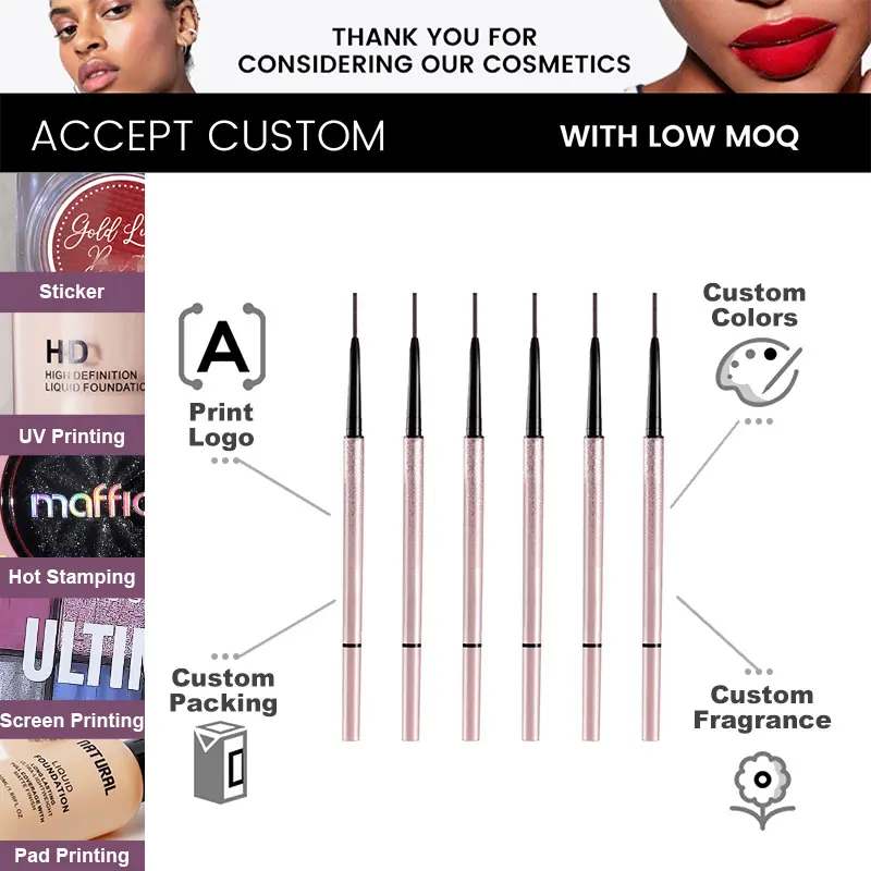 Private Label Eyebrow Long Lasting Pigment Waterproof Vegan Pencil Wholesale Makeup Pens Eyebrow Pencils