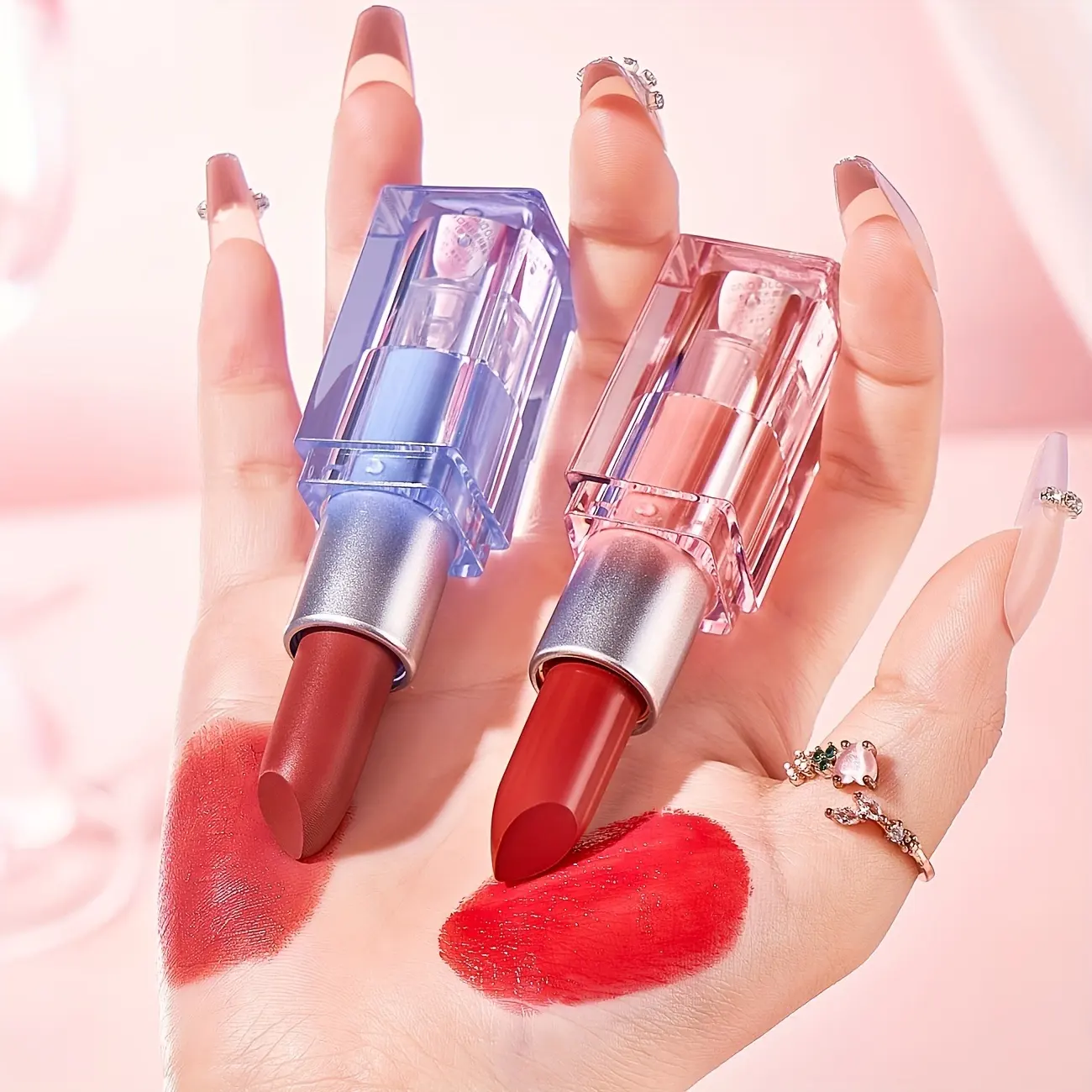 Custom Fashion Matte Lipstick Set OEM Private Label 3 Colors Waterproof Long-lasting Moisturizing Velvet Lipstick Highly