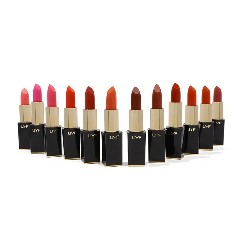 OEM Custom Colors Pink Black Matte Lipstick Private Label Makeup ODM Vegan Waterproof Lipstick