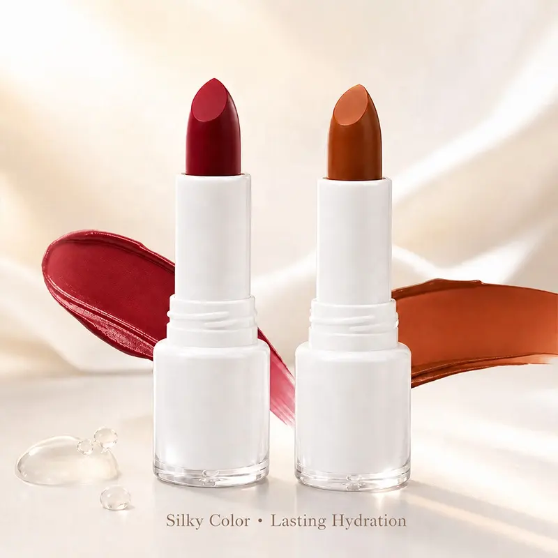 Custom Lipstick OEM Brand Manufacturing Clean Formula Factory Vegan Non-Stick Cup Waterproof High Pigment Lipstick Private Label detail