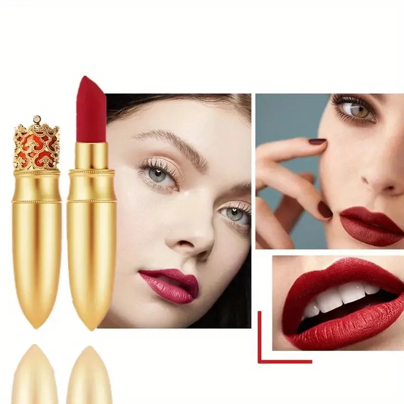 Custom Lipstick Oem Cosmetic Manufacturers Makeup Waterproof Long-lasting Moisturizing Matte Crown Lipstick Private Label