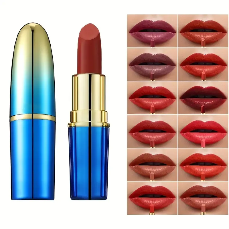 Custom Lipstick Oem Makeup Factory Cosmetics Nude Color Waterproof Moisturizing Matte Lipstick Private Label