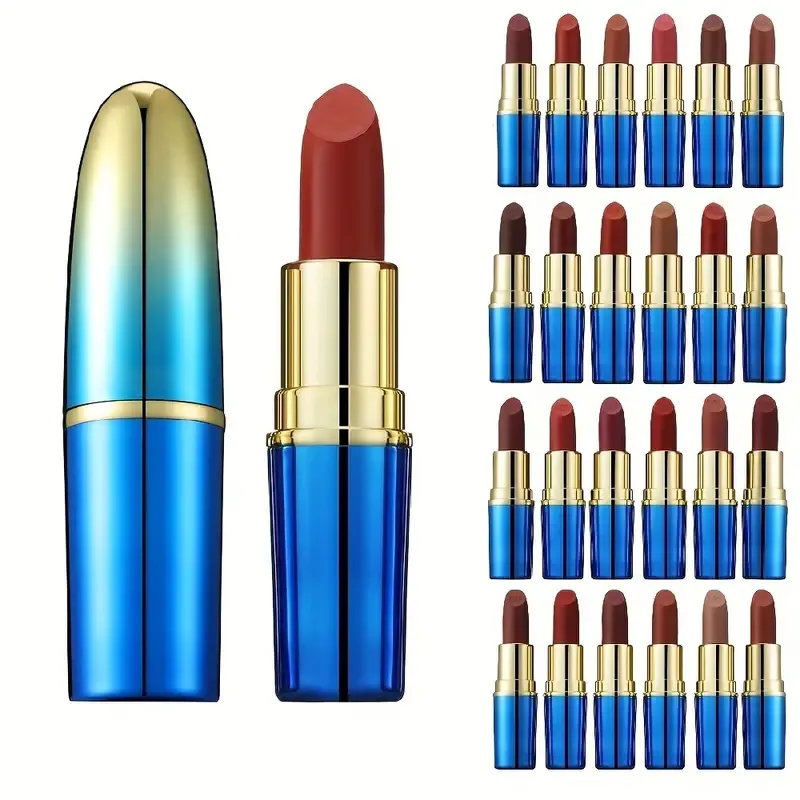 Custom Lipstick Oem Makeup Factory Cosmetics Nude Color Waterproof Moisturizing Matte Lipstick Private Label