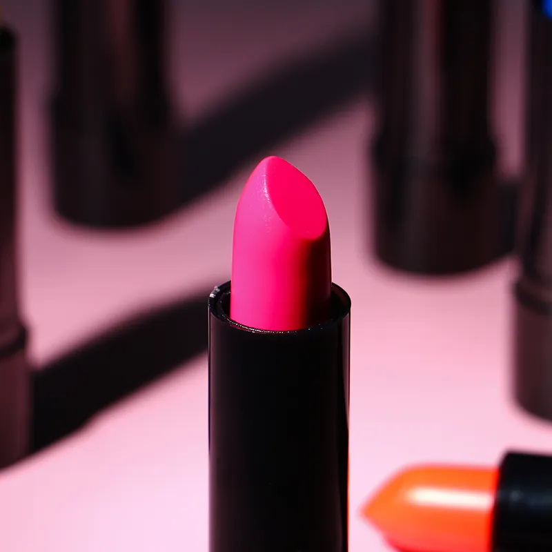 Private Label Vegan Product Hot Pink Glow in the Dark UV Lipstick Neon Lip Gloss