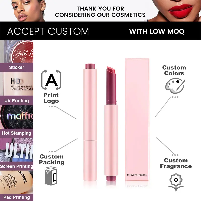 Manufacturers Long Lasting Moisturizing Lipstick Pen Make-Up Mirror OEM ODM Non-Sticky LIP STICK