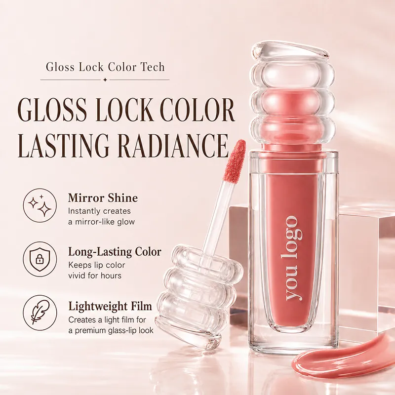 Custom Lip Gloss OEM Cosmetics High-end Lip Glaze Brand Manufacturing Moisturizing Long-lasting Watery Lip Gloss Private Label