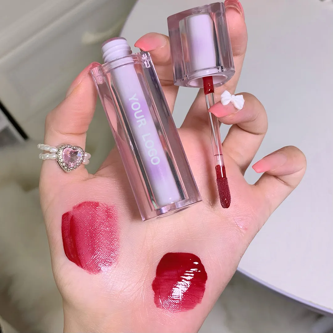 Custom OEM Liquid Lip Gloss Lip Glaze Waterproof Long-lasting Moisturizing Chemical Formula Red Private Label 5 Colors MSDS