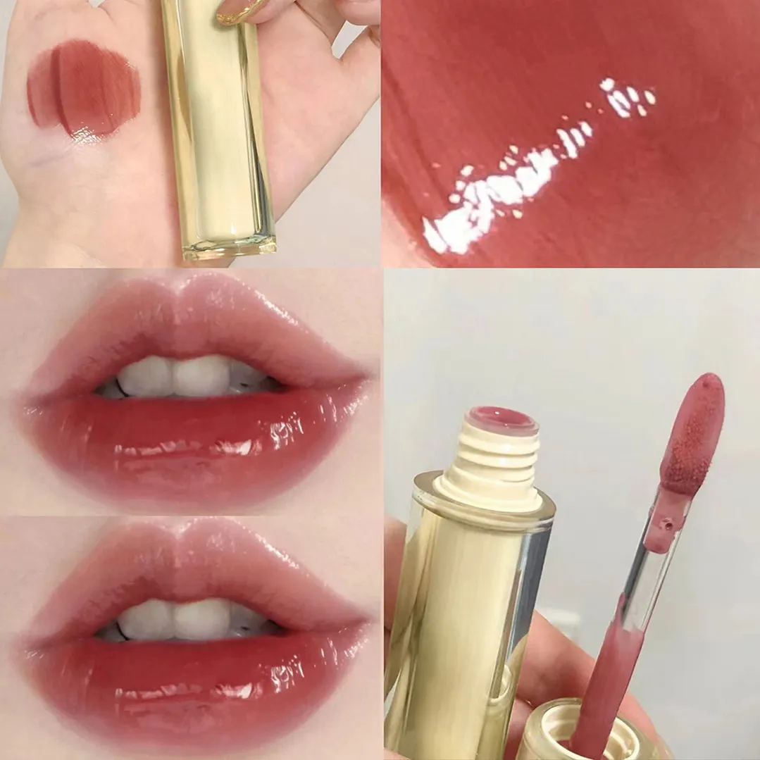 Custom OEM Liquid Lip Gloss Lip Glaze Waterproof Long-lasting Moisturizing Chemical Formula Red Private Label 5 Colors MSDS
