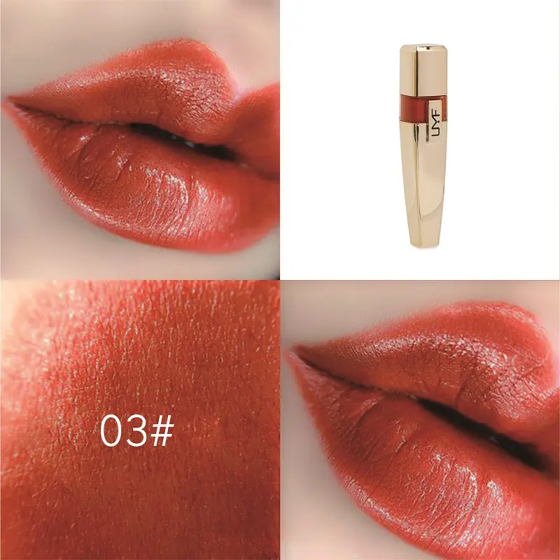 Sexy Red Lip Gloss Lustrous Dewy Texture Lip Glaze Waterproof Moisturizing High Pigmented
