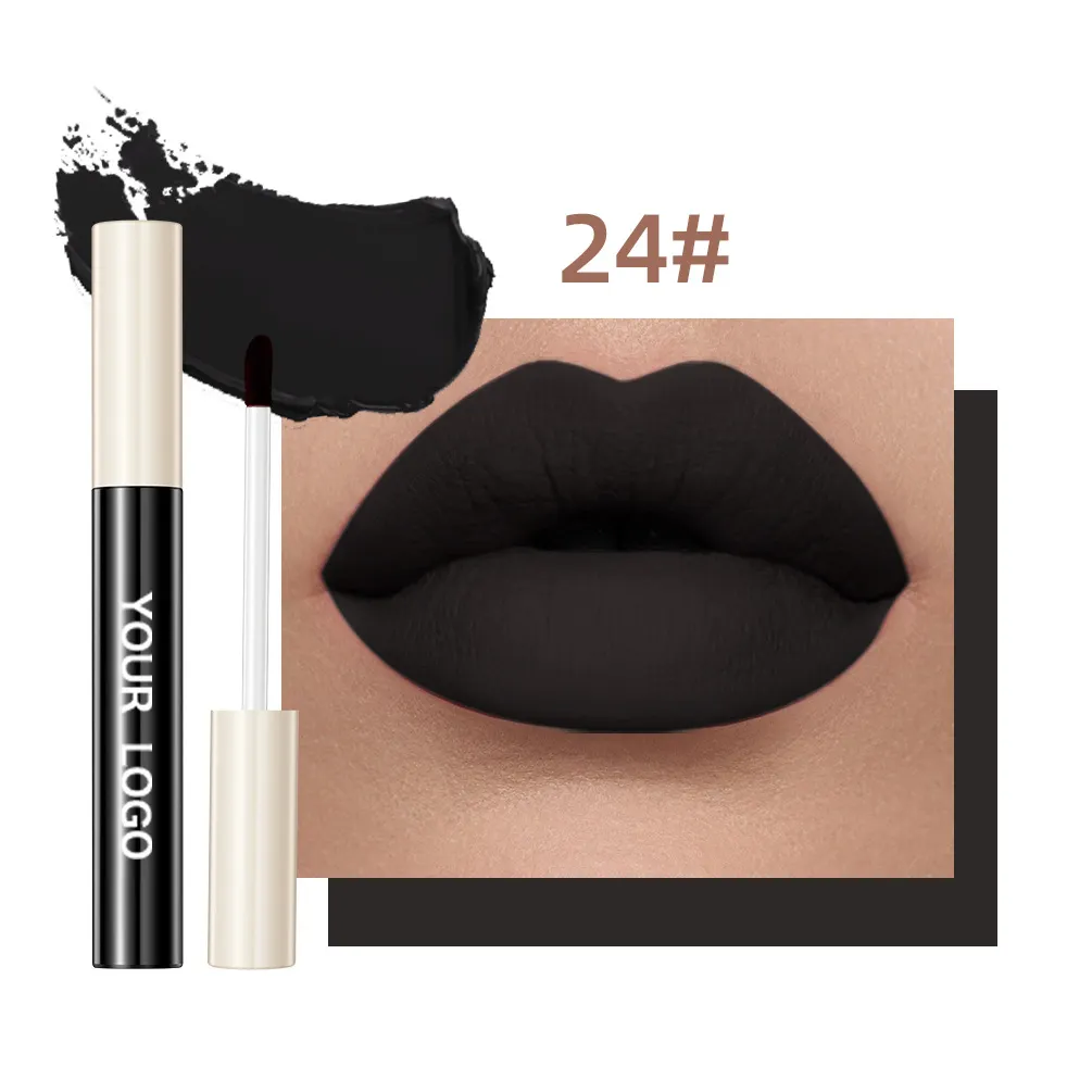 Custom Lip Gloss Oem Makeup Manufacturers Odm 24 Colors Lip Glaze Waterproof Matte Lip Gloss Private Label