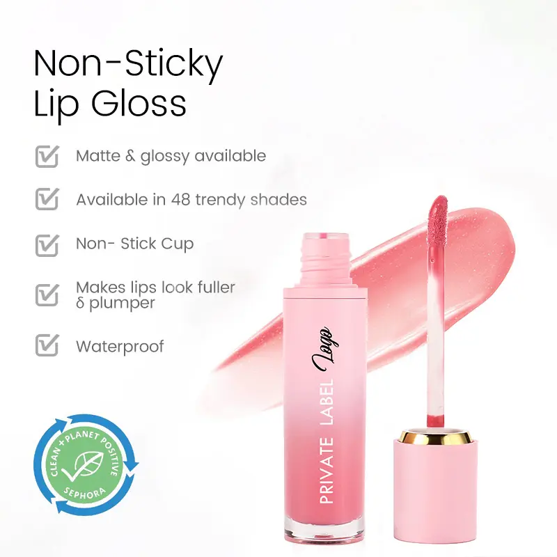 Vegan Nude Private Label Custom logo Lip Gloss Plumping Wholesale Customized Lipgloss girl lip gloss