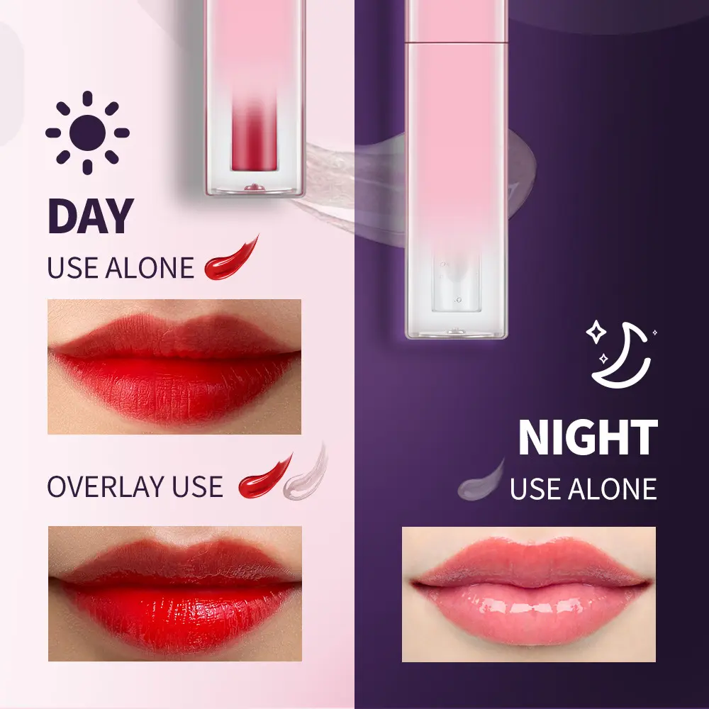 2 in 1 Double Lip Glaze High Quality No Logo Moisturizing Non-sticky Lipstick Long Lasting Dual-ended Lip Gloss